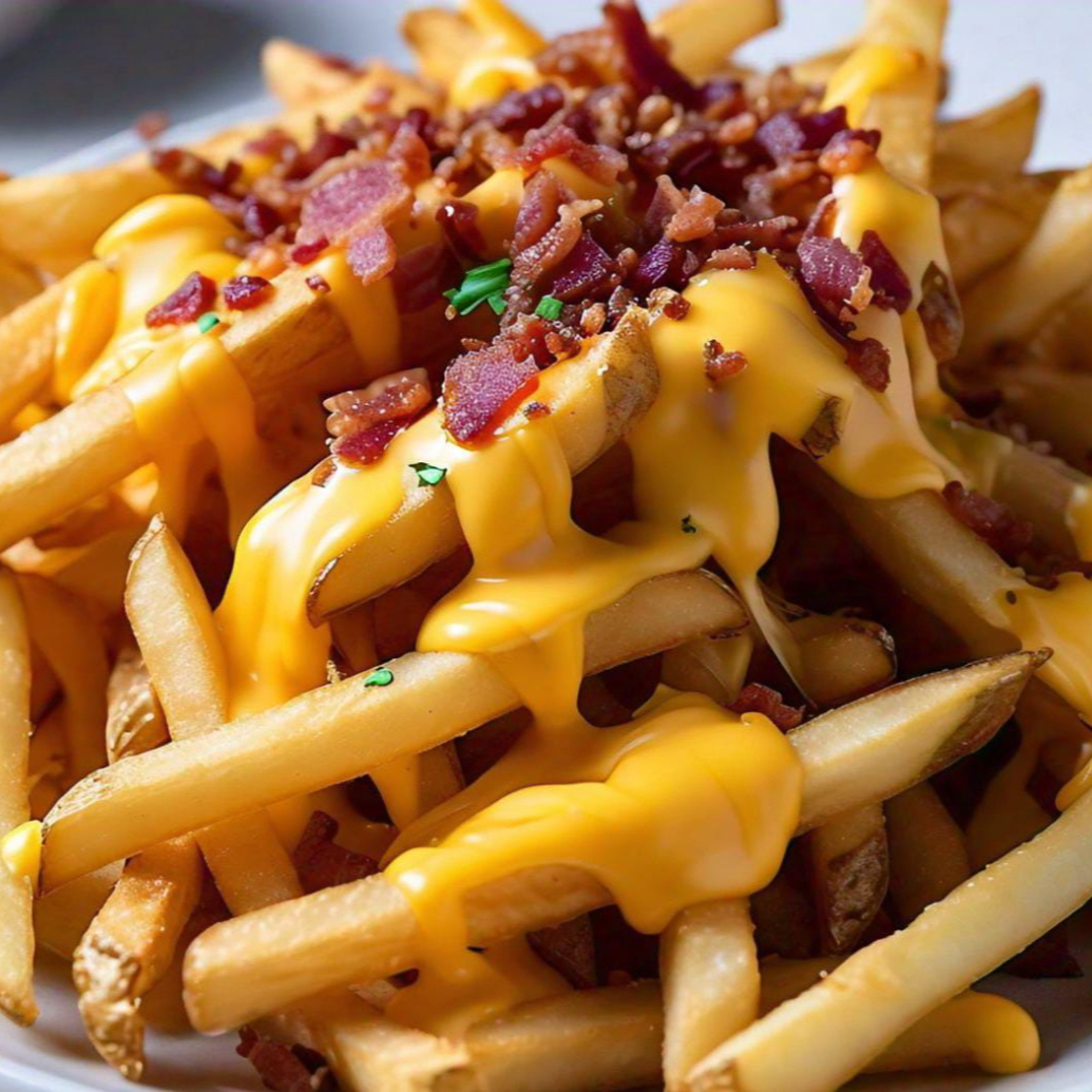 PAPAS QUESO Y TOCINO