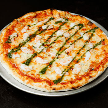 Camarones y Pesto
