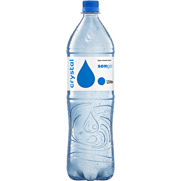 Garrafa d' água mineral sem gás 1,5L