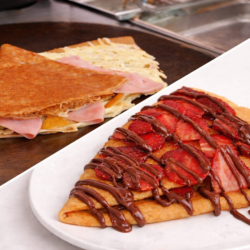 2 Crepas (HAWAIANA Y NUTELLA Y FRESA)