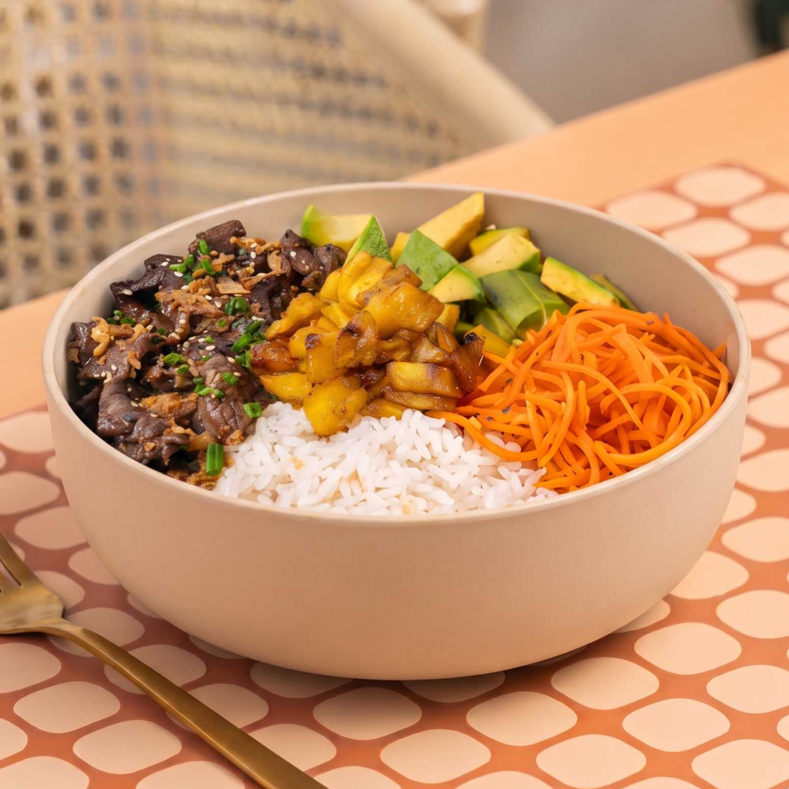 Menú Res Teriyaki Bowl