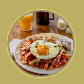 MENU DE DESAYUNOS COMPLETOS CHILAQUILES ROJOS