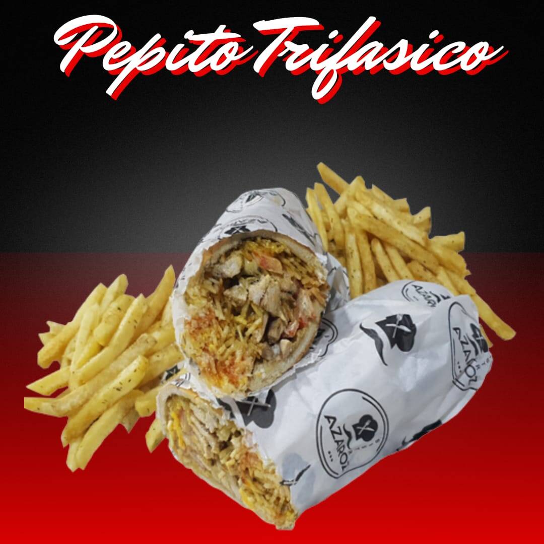 Pepito Trifasico (combo) Papas y 2 Gaseosa