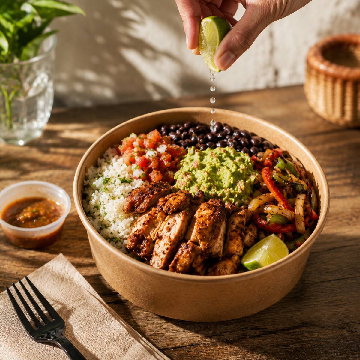 Bowl Individual de Pollo Adobado 24 Oz C