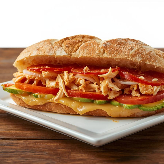 Chapata de Pollo y Pepperoni