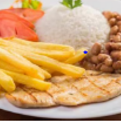 File de Frango C/ Fritas, Arroz, Feijão, Salada