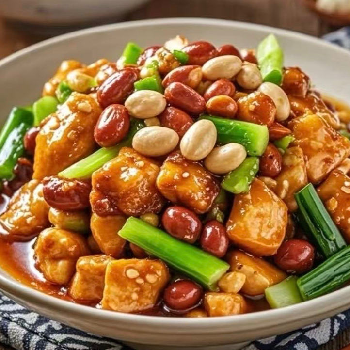 pollo con Cacahuate Chico