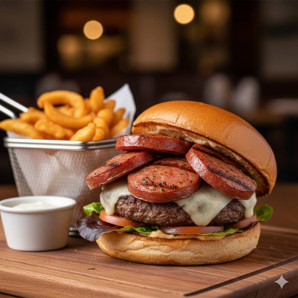 Pão Bola, Toscana, Queijo, Salada, Batata Palha