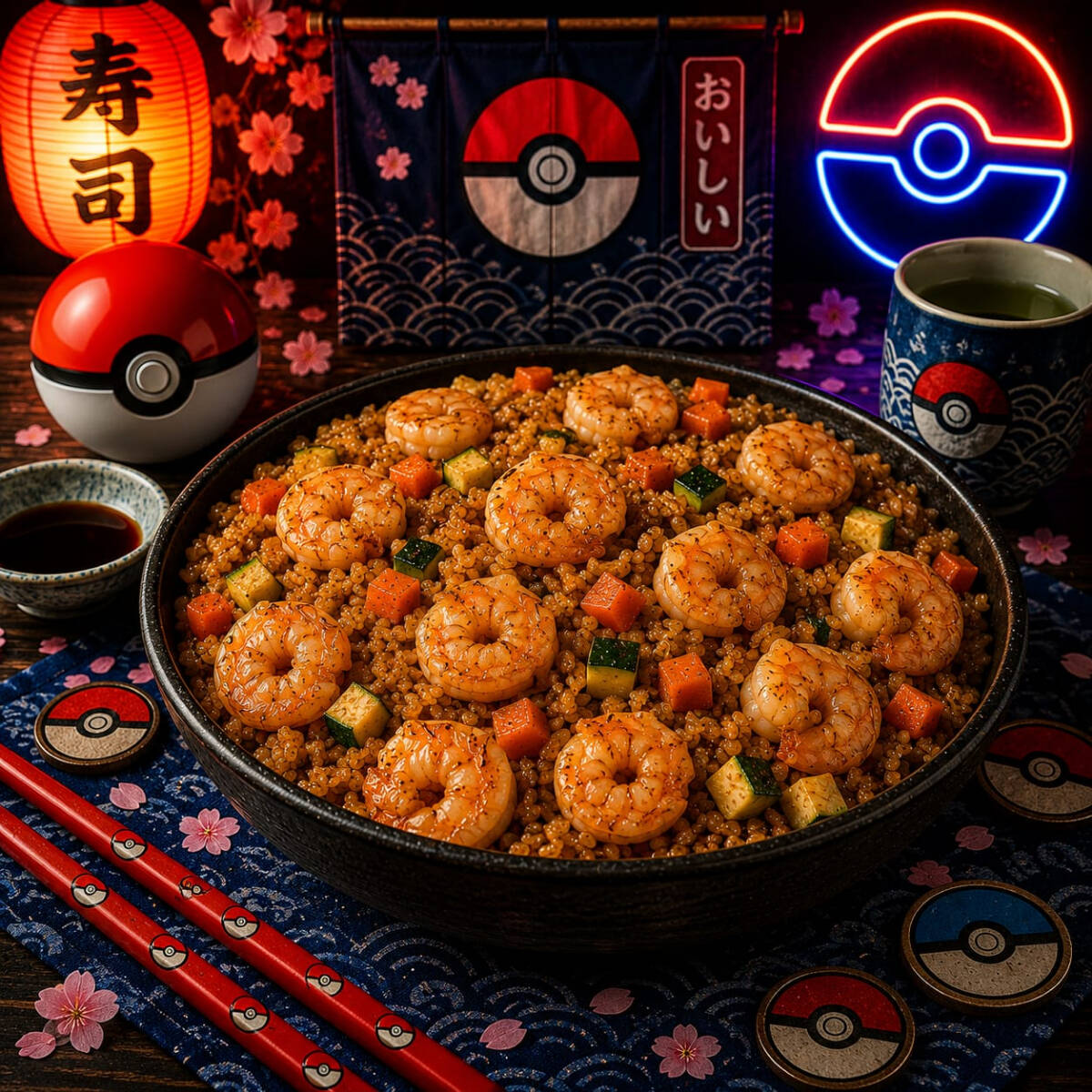 Yakimeshi de camarón