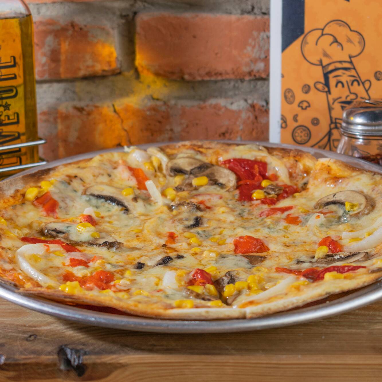Pizza Vegetales Queso Azul