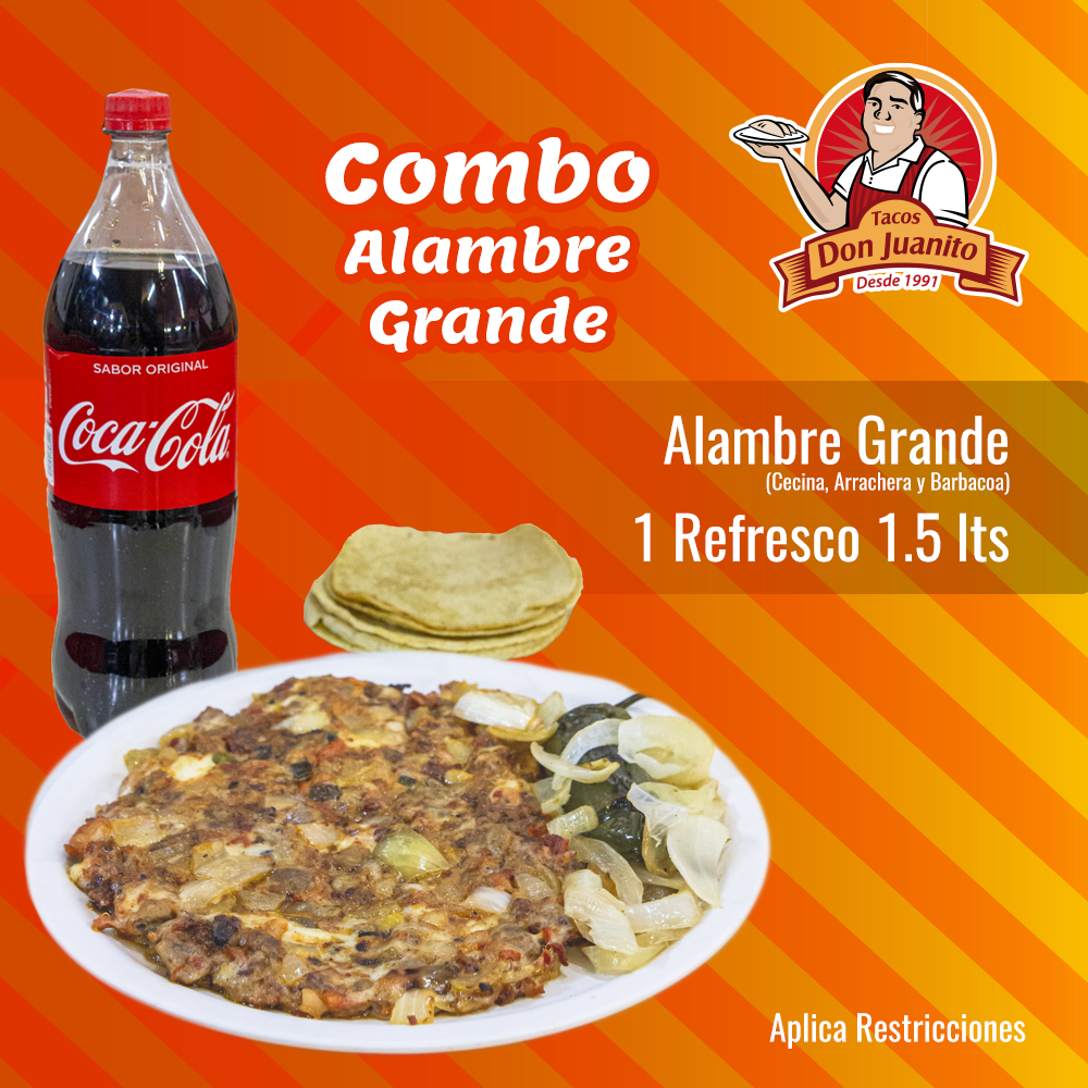 Paquete Alambre Grande y Refresco de 1.5Lts