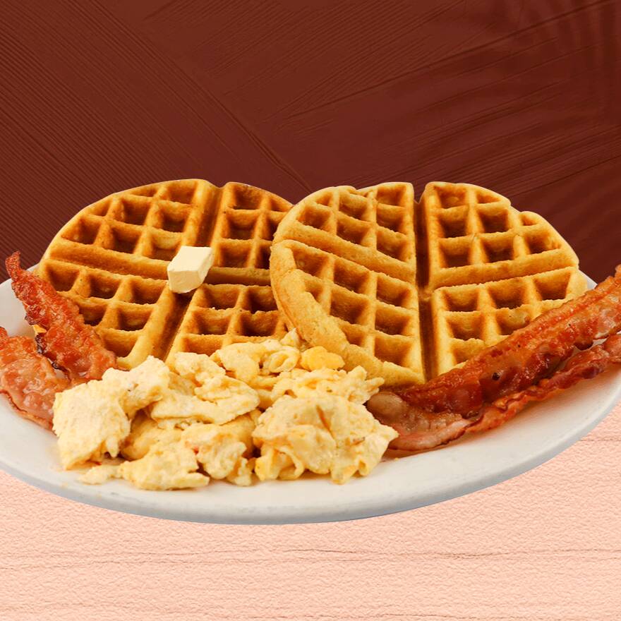 Waffle Americano Huevos (Revueltos/Estrellados) C