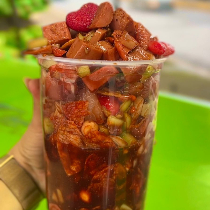 Papas preparadas de salchicha