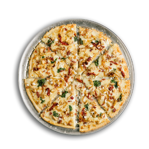 Pizza Mediana *Masa Delgada* 4 Quesos + Espinacas