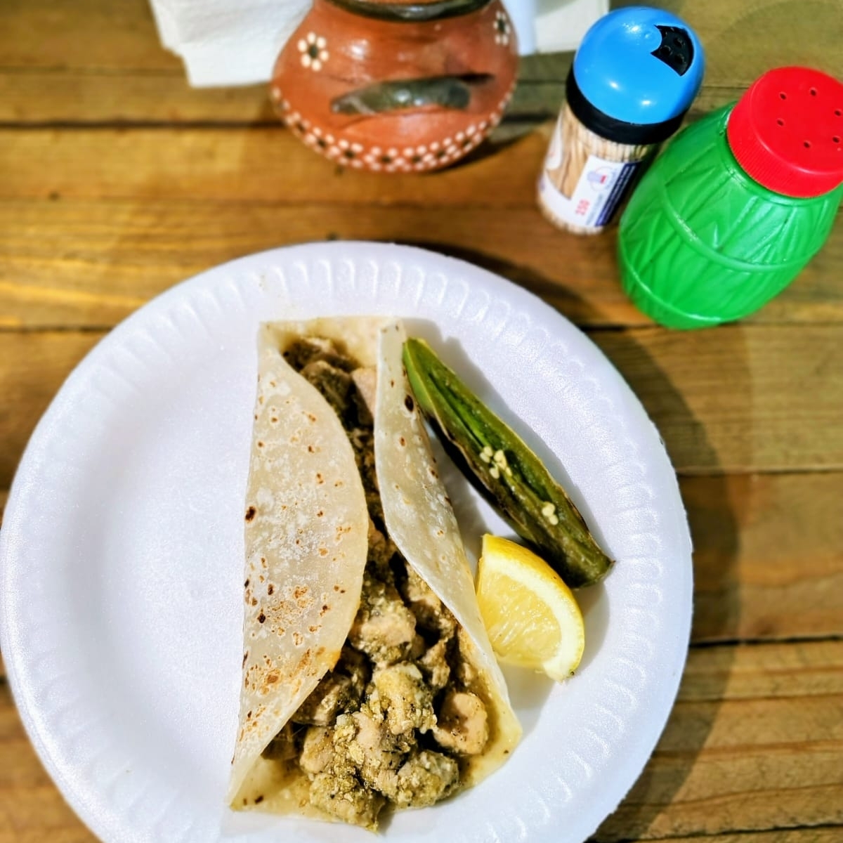 Taco de Carne de Puerco en Salsa Verde