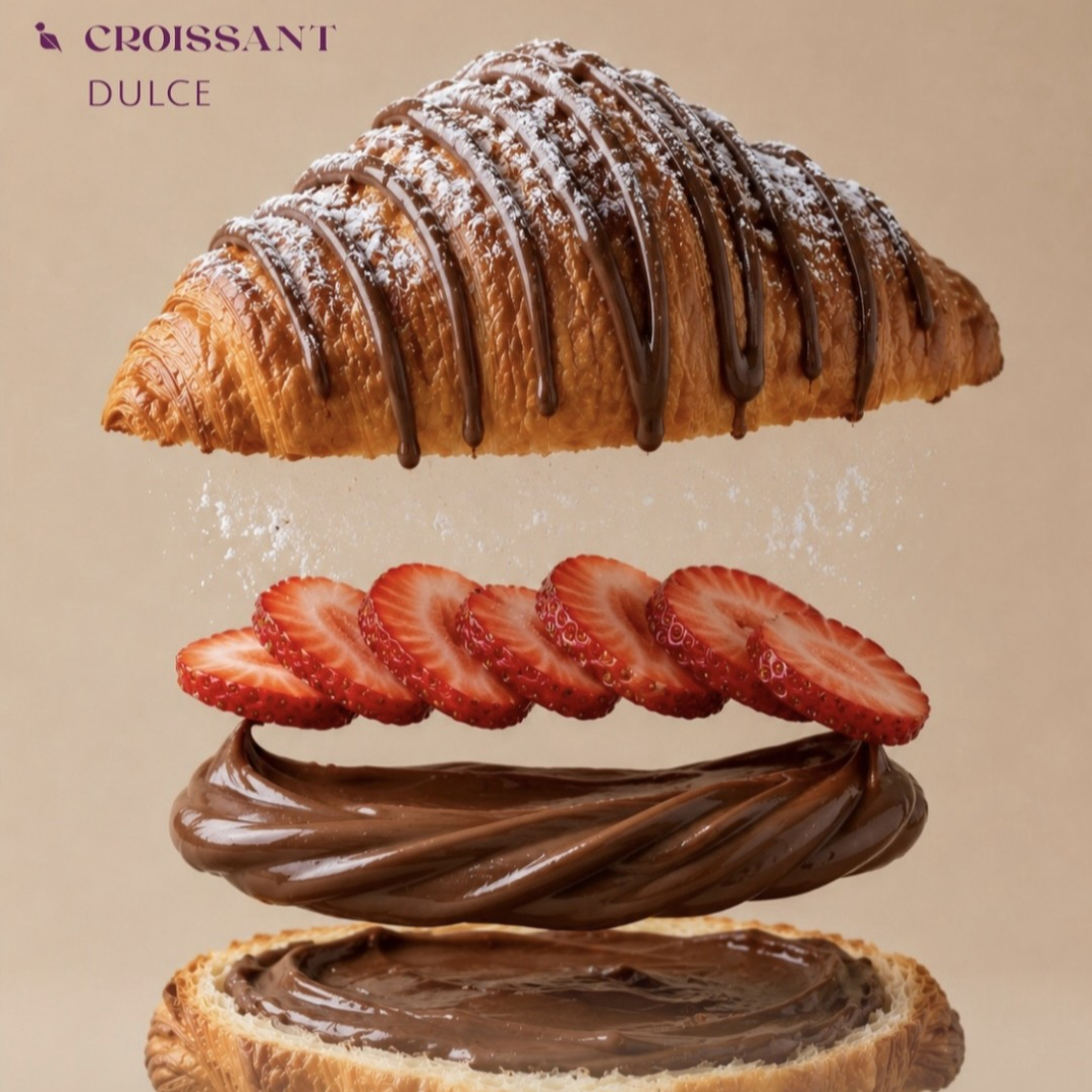 Croissant nutella fresas