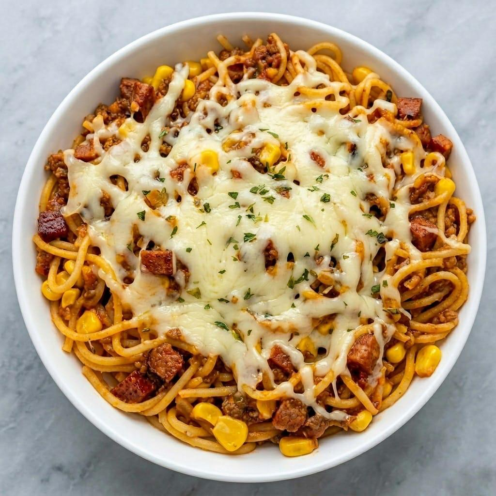 Espaguete,frango desfiado,calabresa,bacon em cubos,milho,tomate,pimentão,cebola e molho shoyo