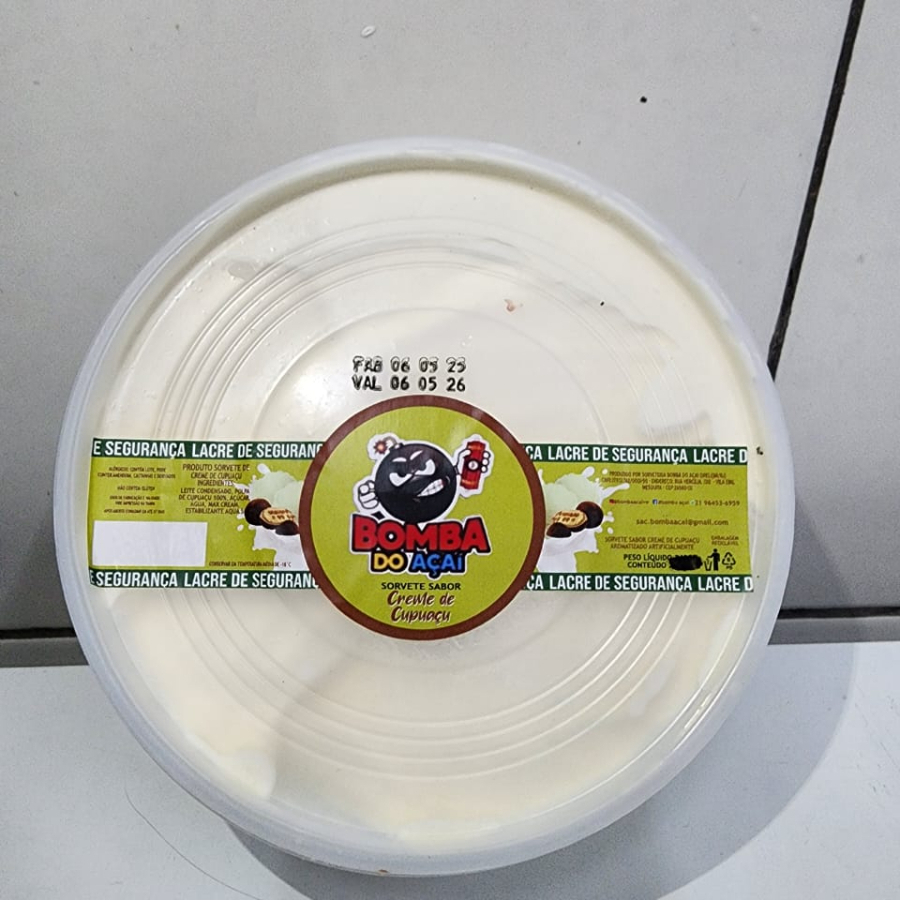 Sorvete sabor creme de cupuaçu - 1 litro