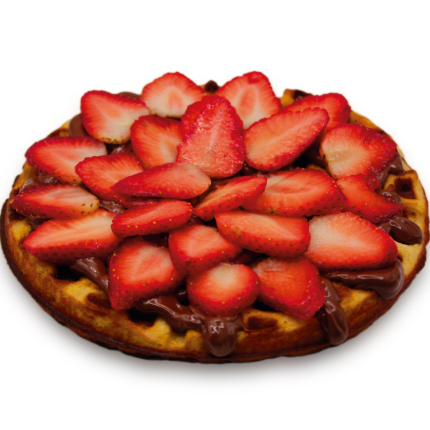 Waffle con Fresa Natural.