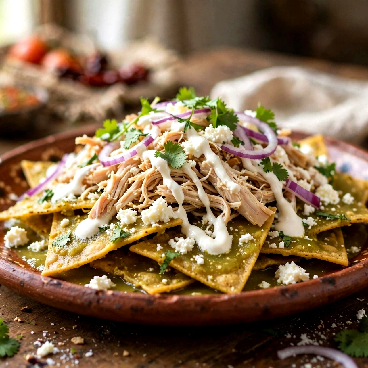 Chilaquiles Verdes De Pollo Grandes