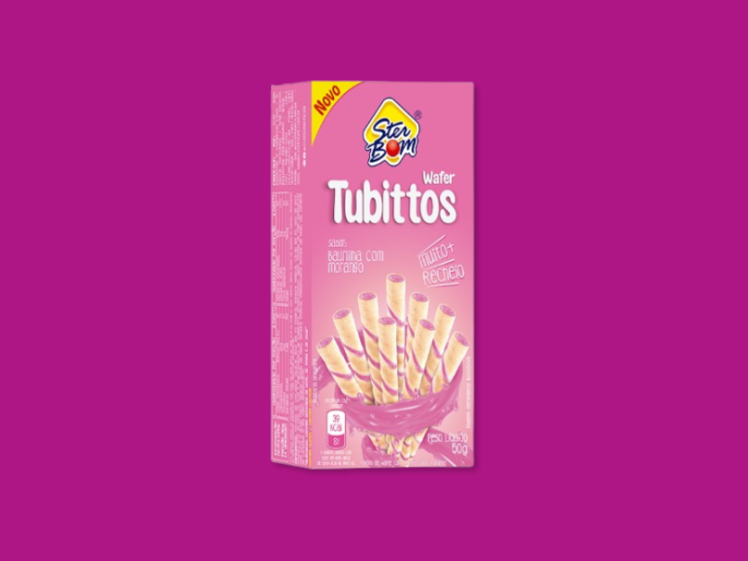 TUBITTOS WAFER BA/MORANGO STERBOM 50G