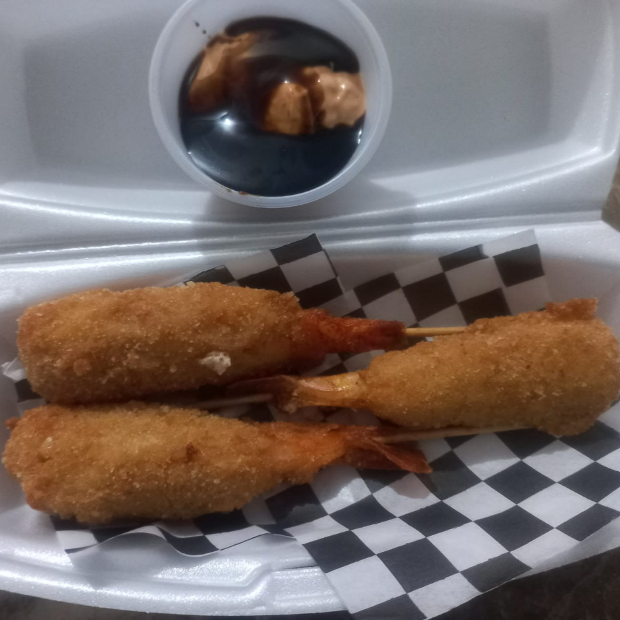 Kushiages de Camarón