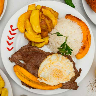 Bistec a lo Pobre + Inca Kola 500 ml