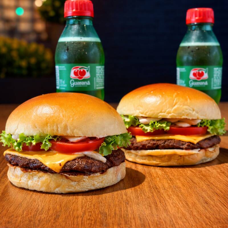 1 em cada um hambúrguer de 90 grama cheddar fatia alface tomate bacon molho banonese molho especial da casa