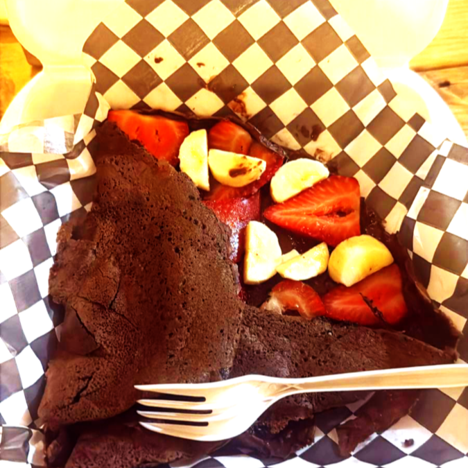 CREPA CON FRESA Y PLATANO