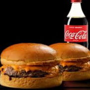 2 XBurguers (pão, carne e queijo) + coca 600