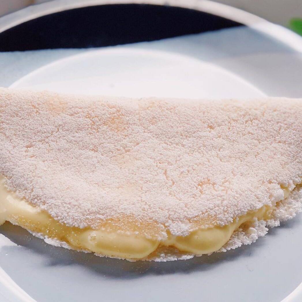 Tapioca recheada de catupiry e mussarela