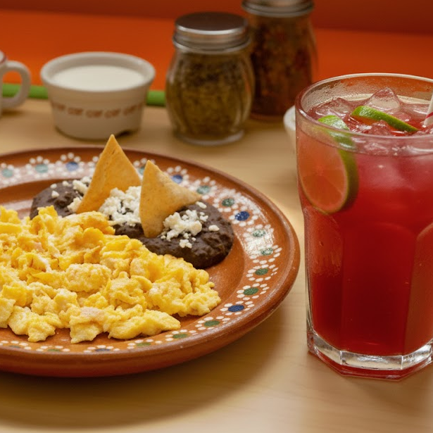 Huevos al Gusto + Bebida