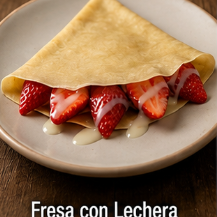 Crepa de Lechera con Fresas