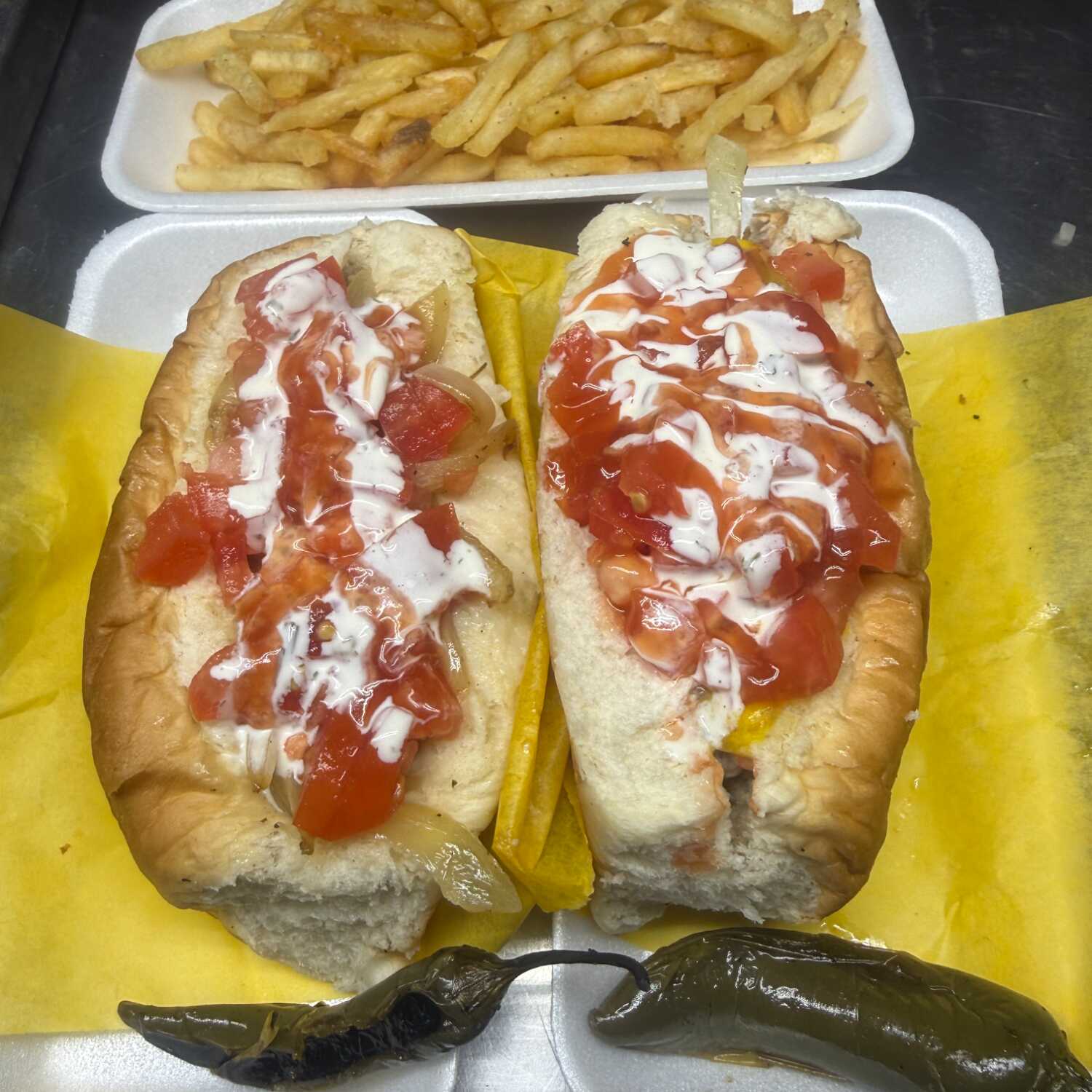 2 Hot Dogs Sencillos Con Papas