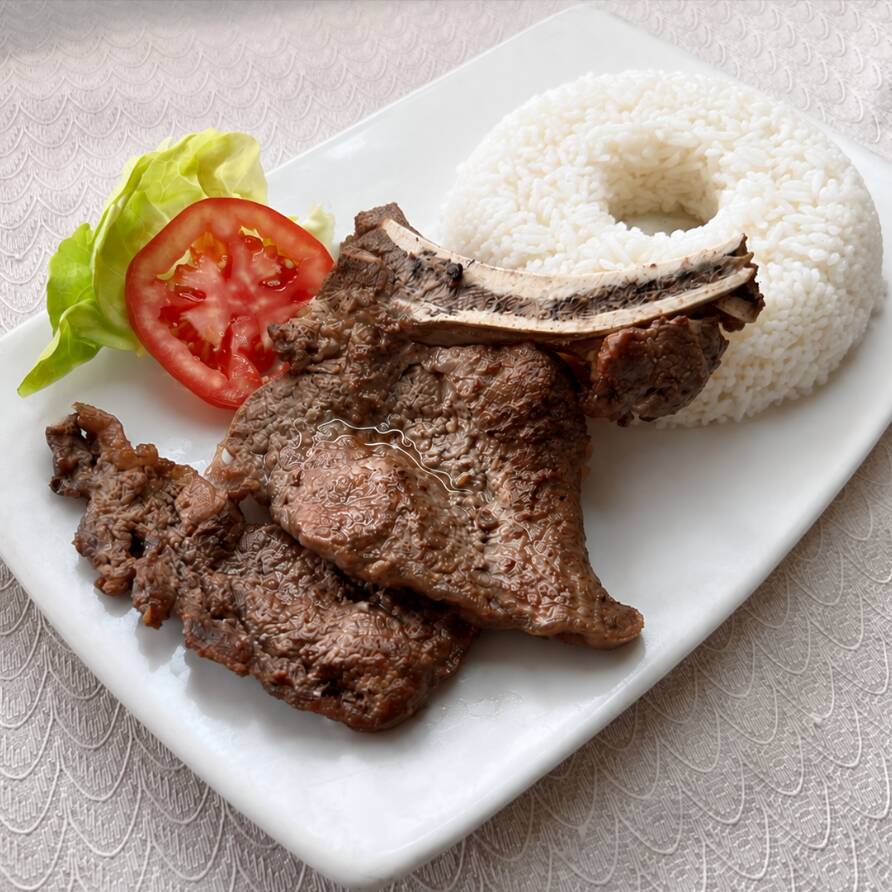 Churrasco Frito con Arroz