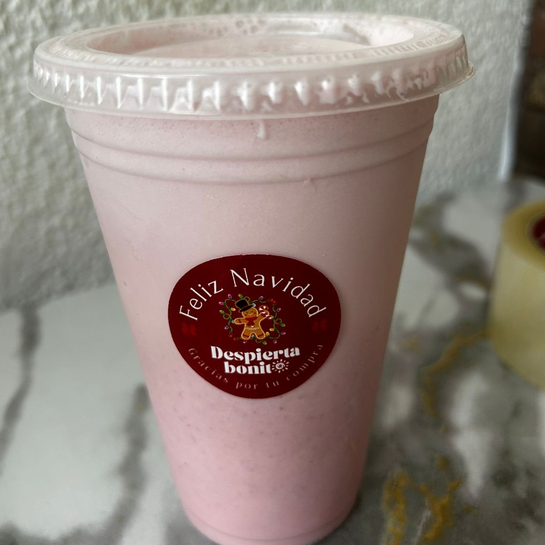 Licuado de fresa 1/2 lt