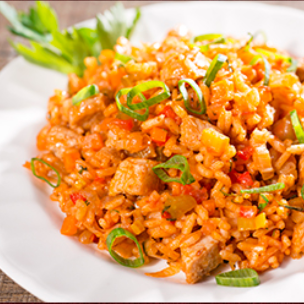 Arroz con Verduras y Carnes Mixtas en Salsa medio