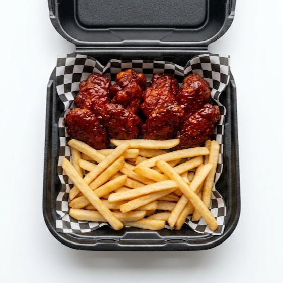 Boneless con Papas Grandes