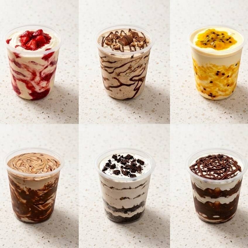 Escolha 3 sabores dos nossos deliciosos sorvetes artesanais pote de 1L. Mais sabor e economia para você! 🍦❤️