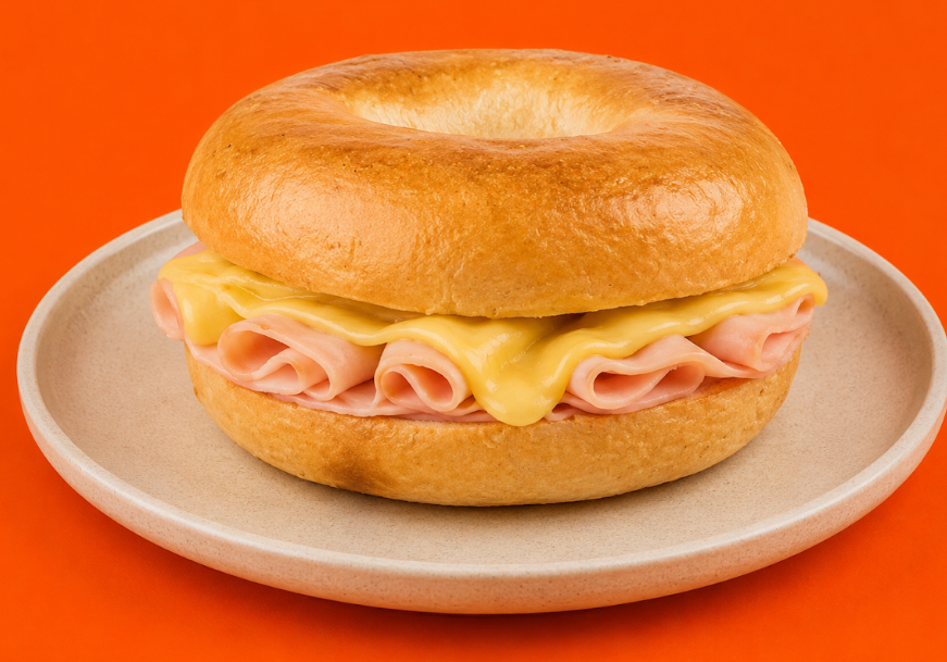 Bagel Pechuga de pavo y queso