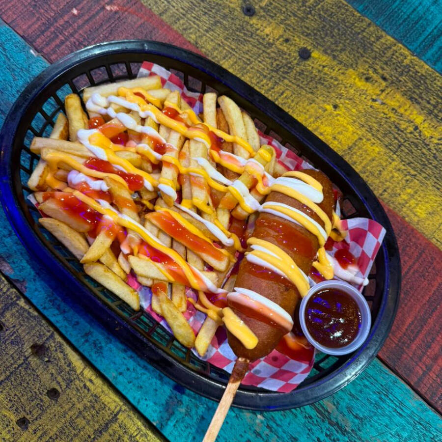 banderilla con papas
