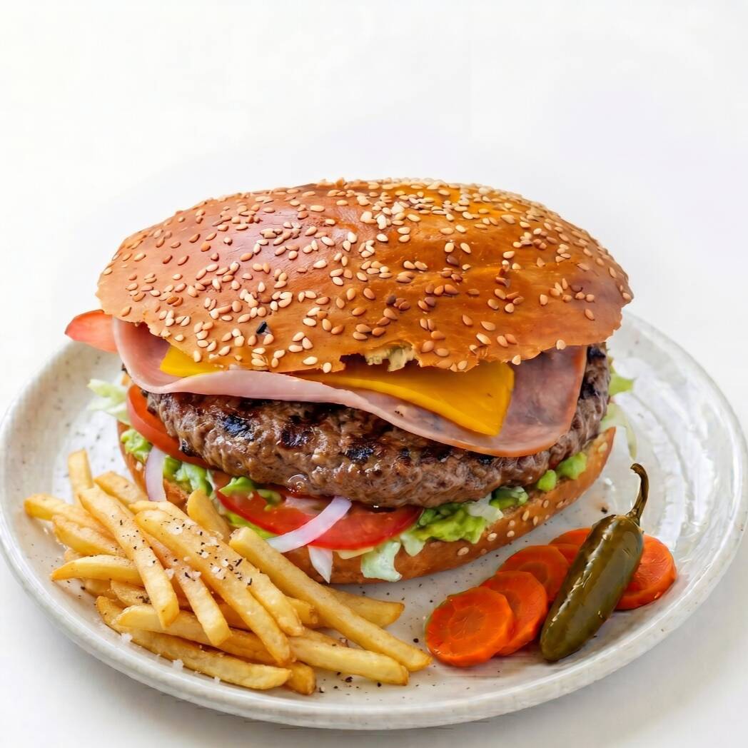 Hamburguesa + Agua de Jamaica Gratis