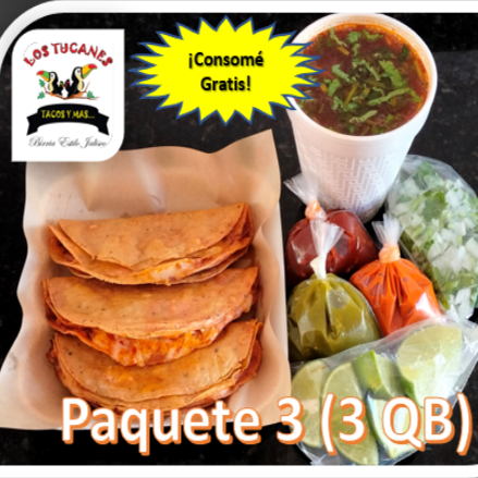 Paquete 3 (3 QB de Maiz + Consome Ch Gratis)