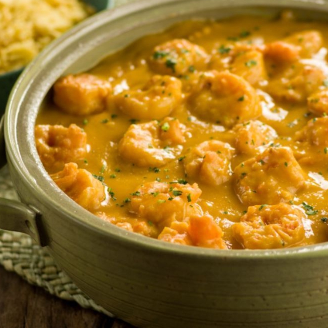 Bobó de Camarão e Arroz Branco