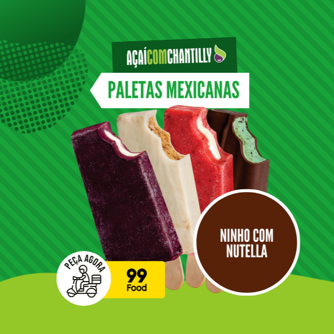 Deliciosa paleta mexicana de leite Ninho com Nutella !