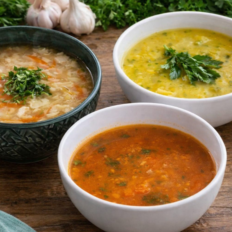 combo com 3 sopas de 350g com 10% de desconto