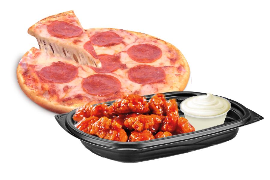 PIZZA PERSONAL CLASICA + BONELESS.