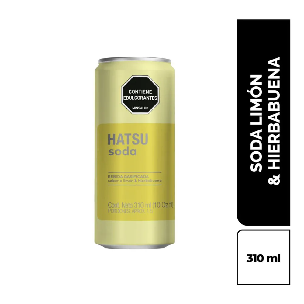 Soda HATSU Limon y Hierbabuena 310 Ml