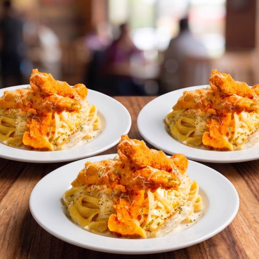 Paquete 3 Pzas Pasta Alfredo C/Pollo