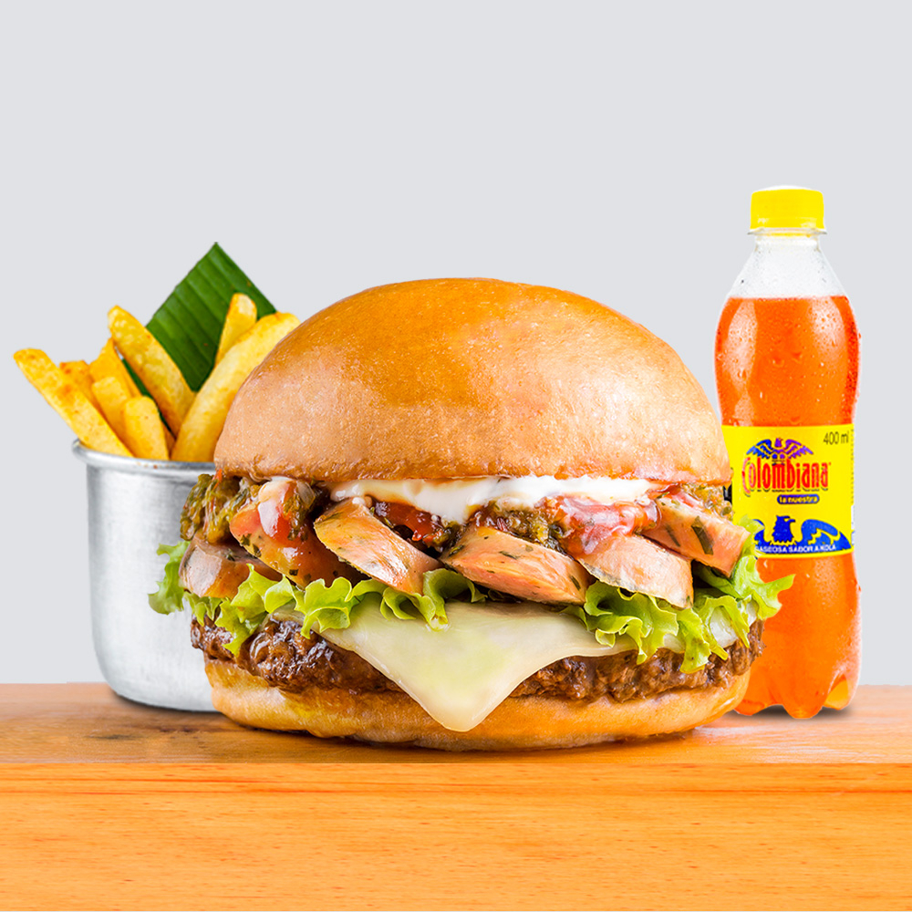 Hamburguesa Clásica + Papas + Bebida